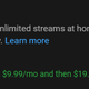Screenshot of the option in YouTube TV to select the 4K Plus add-on.
